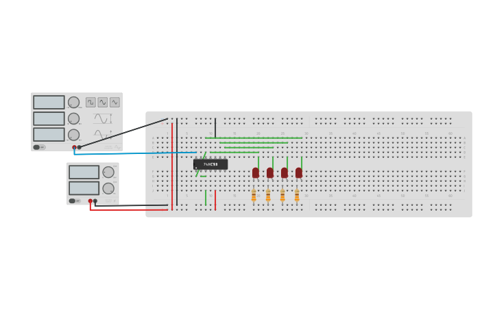 Circuit design Mod-16 Circuit - Tinkercad