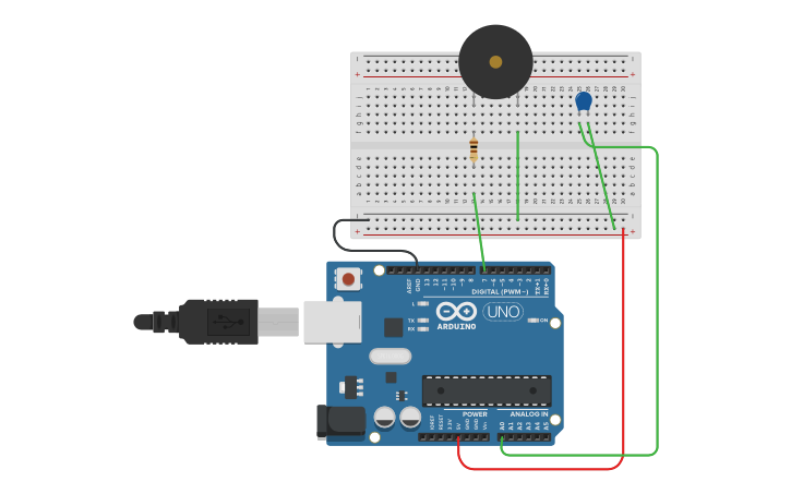 Circuit design Exercise 1 Lab4 ESS ENSAJ Buzzer | Tinkercad