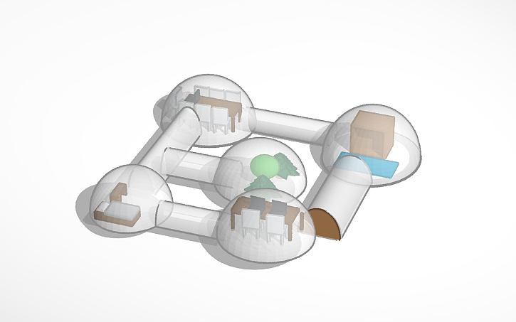 3D design Base lunar - Tinkercad
