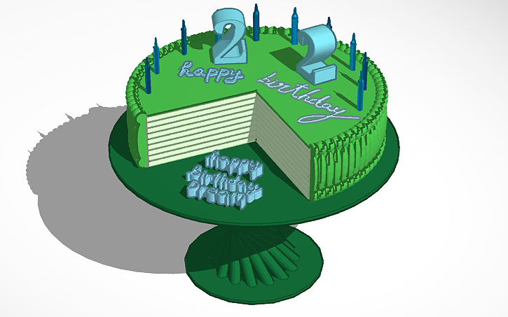 Cake Cad 3D design Credit to: Tinkercad10 cake ||| Dream Cake | Tinkercad