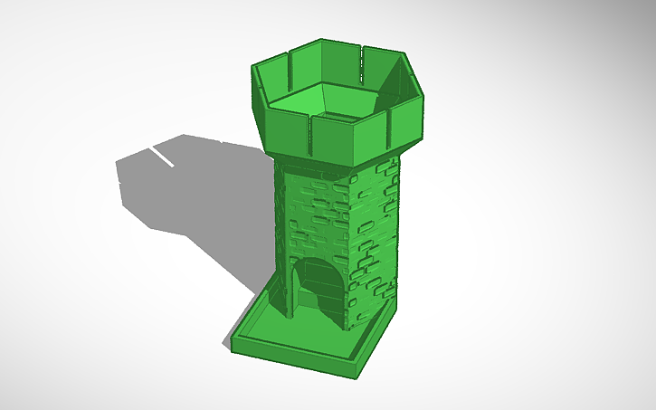 3D design Castle Dice Tower - Tinkercad