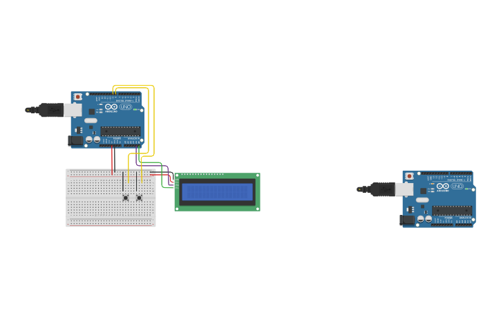 Circuit design LCD i2c - Tinkercad