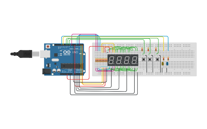 Circuit design RELOJ - Tinkercad