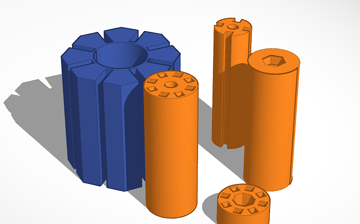 3D design rotor+stator - Tinkercad