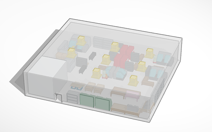 3D design Machine Shop Layout | Tinkercad