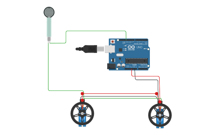 Circuit design Motors - Tinkercad