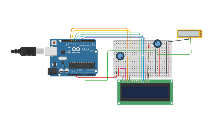 Circuit design Real multimeter | Tinkercad