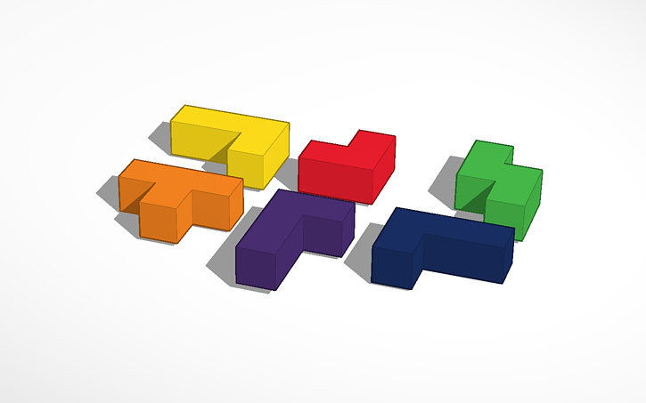 3D design tetris blocks - Tinkercad