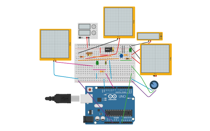 Buck Current Arduino Circuit design Buck Converter with Arduino - Tinkercad