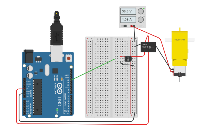 Circuit design Relay - Tinkercad