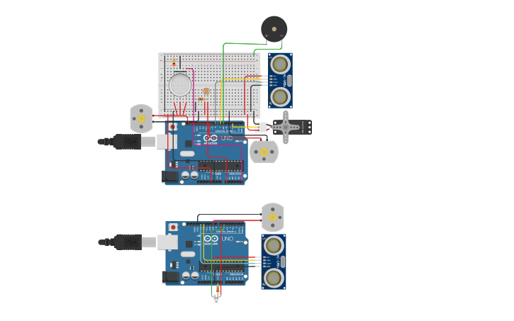 Circuit design Sistem tanki gilang | Tinkercad