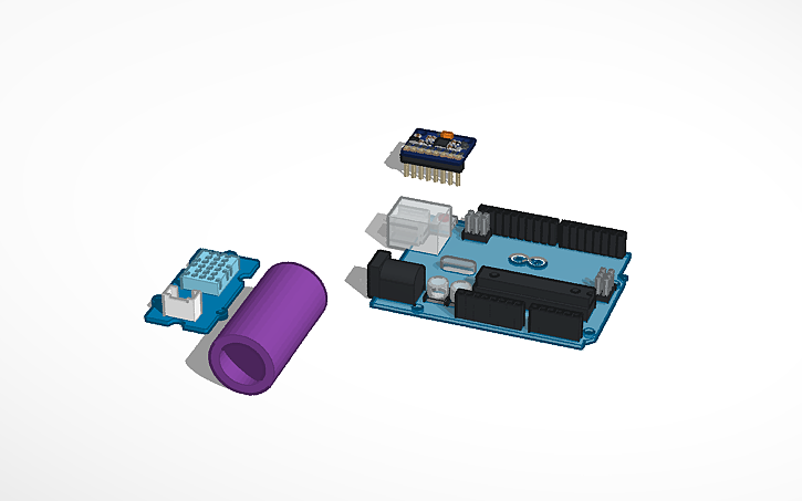 3D design Arduino Polygraph w/ sensors - Tinkercad