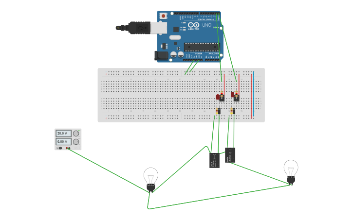 Circuit design Relay Arduino - Tinkercad