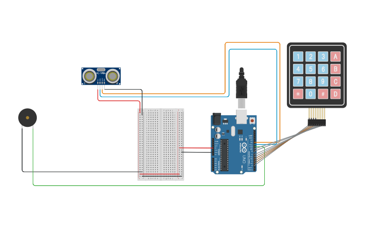 Circuit design Alarm - Tinkercad