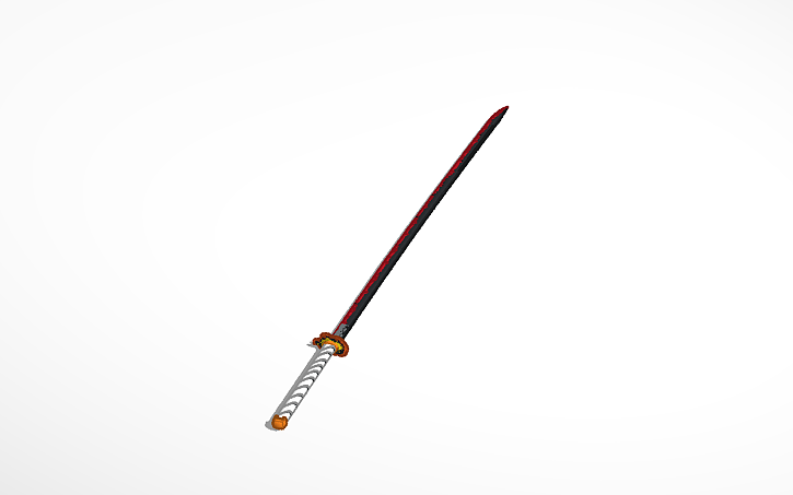 3D design Rengoku Kyojuro's Flame Nichirin V2 - Tinkercad