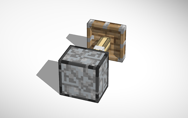 3D design Popped Minecraft Piston - Tinkercad