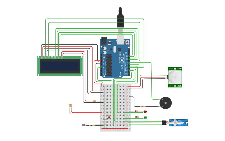 Circuit design FINAL MINI-PROJECT MICROPROCESSOR (GROUP 4) | Tinkercad