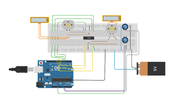 Circuit design Copy of DC to servo conversion | Tinkercad