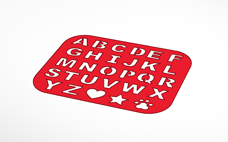 Alphabet Stencil by PenolopyBulnick, Download free STL model