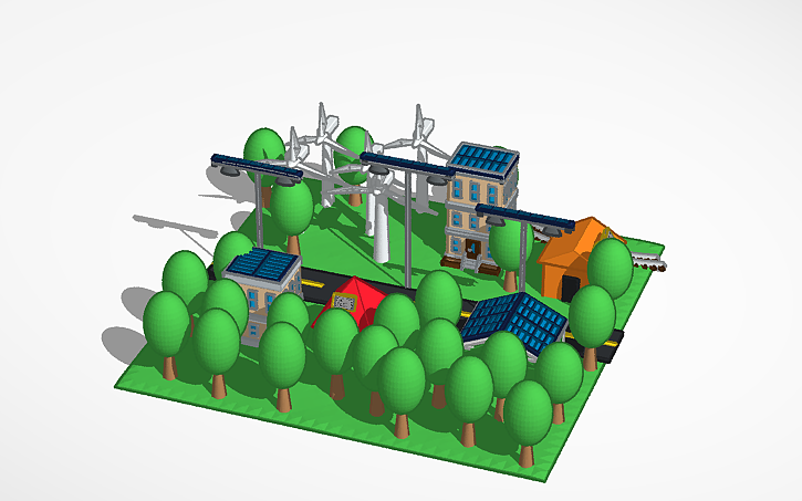 Tinker Development 3D design Eco-Friendly City | Sustainable Development - Tinkercad
