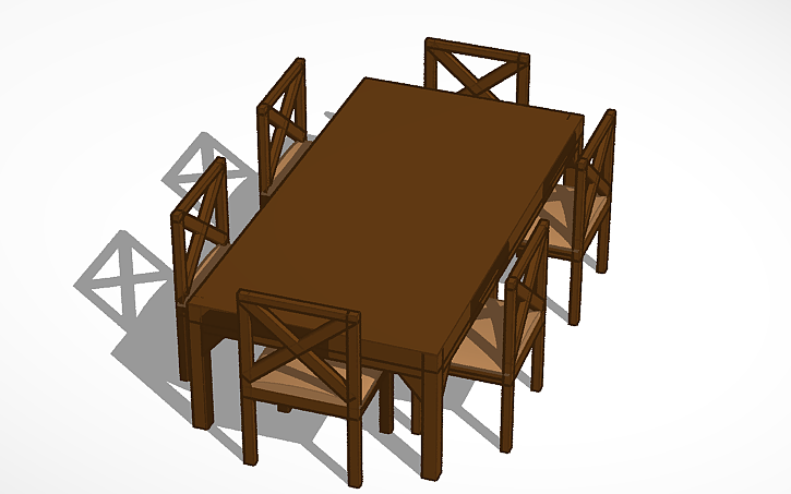 3D design Dining Table - Tinkercad