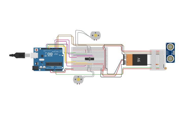 Circuit design Robot 2D V0 | Tinkercad