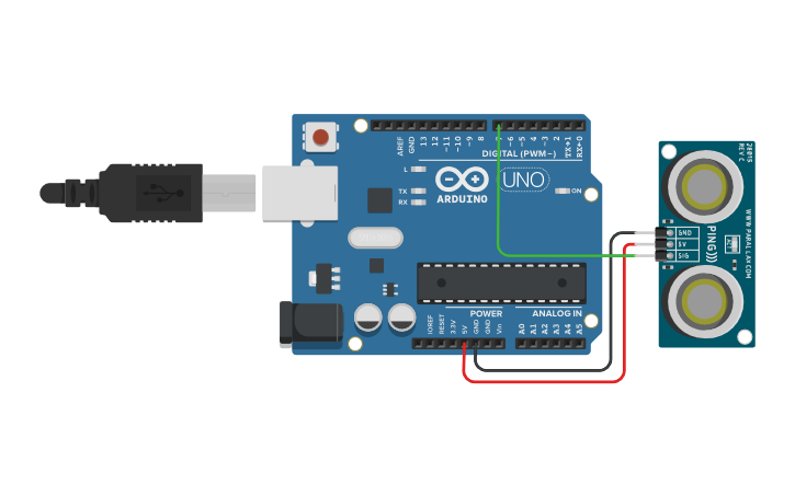 Circuit design Arduino with distance sensor ( future stopping sensor ...