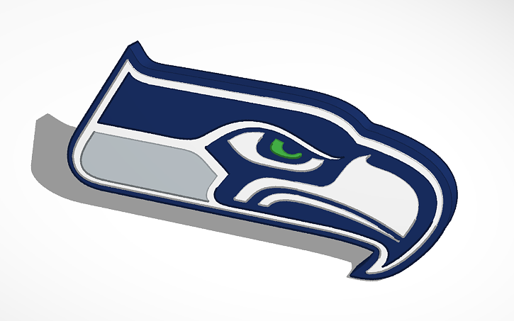 3D design Seahawks Logo - Tinkercad