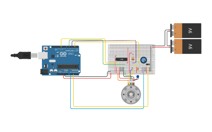 Circuit design PID Control - Tinkercad