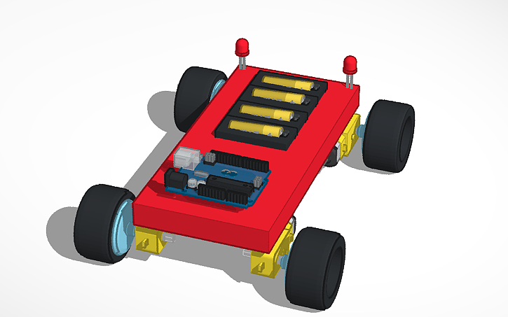 3D design Carro com Arduino - Tinkercad