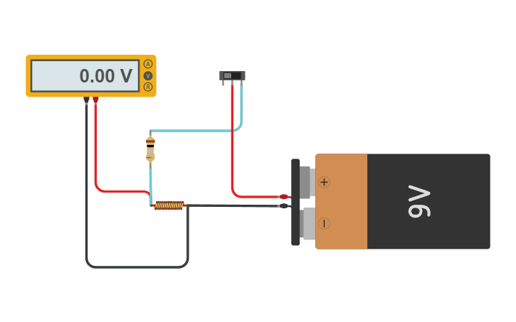 Circuit design indutor com resistor | Tinkercad