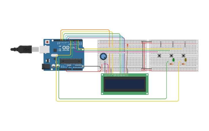 Circuit design LCD Counter - Tinkercad