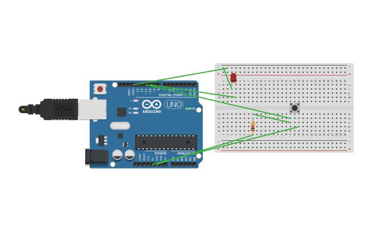 Blink Code Lamp Switch Circuit design led blink switch - Tinkercad