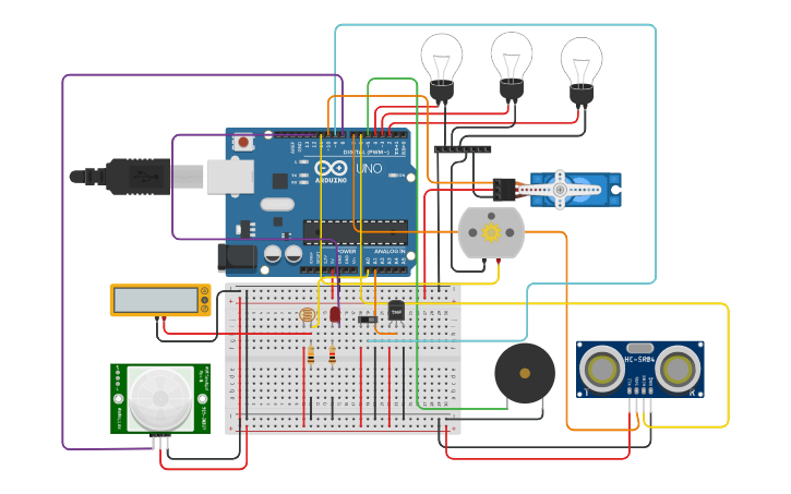 Circuit design Home Automation | Tinkercad