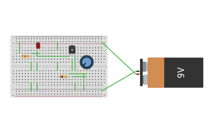 Circuit design Transistor | Tinkercad