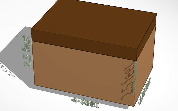 3D design Kim's Storage Trunk - Closed - Tinkercad