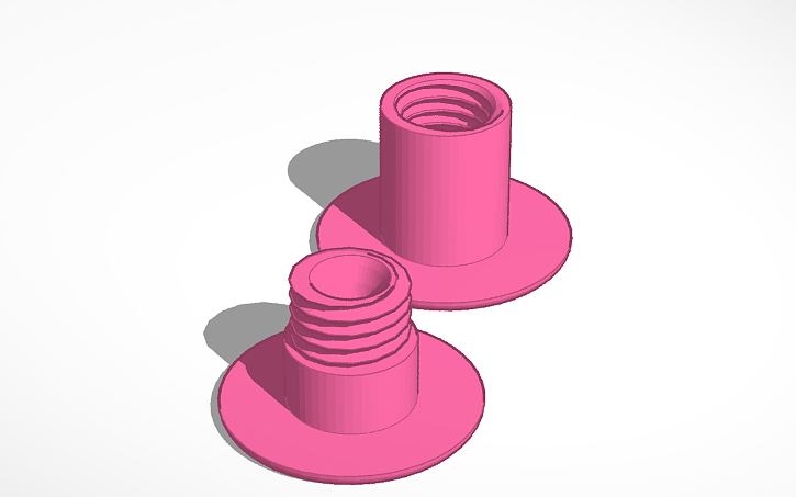 3D design Threaded filament guide v2 - Tinkercad