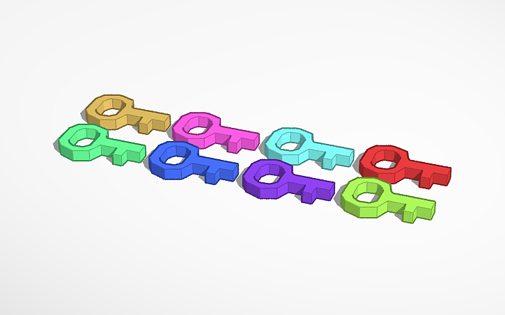 3D design GD Limbo Keys (with colors) - Tinkercad