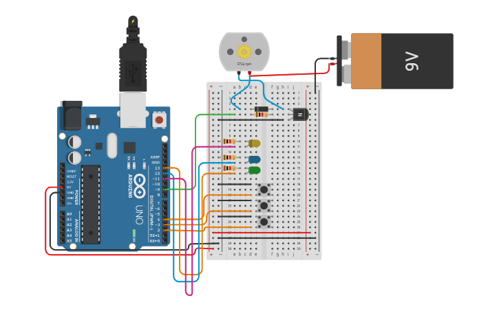 Circuit design 4 FAN | Tinkercad