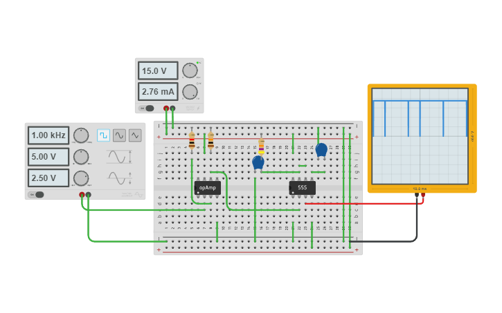 Circuit design Monostable 555 Timer_Velicia Putri Faida | Tinkercad