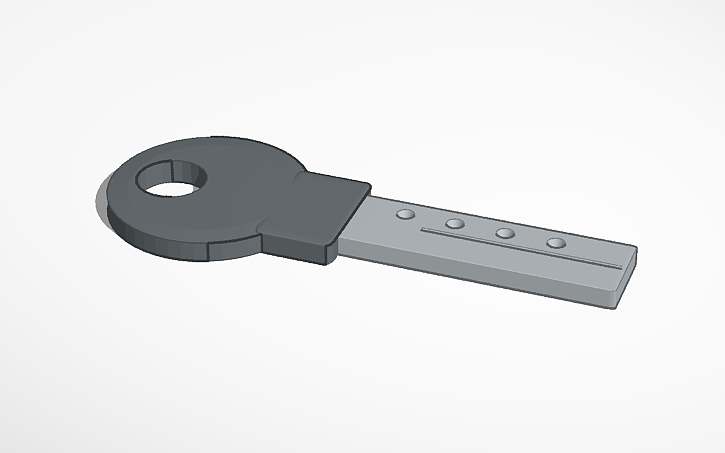 3D design A Working Key - Tinkercad