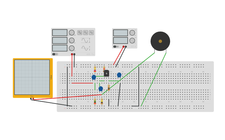 Circuit design Amplificador de audio - Tinkercad