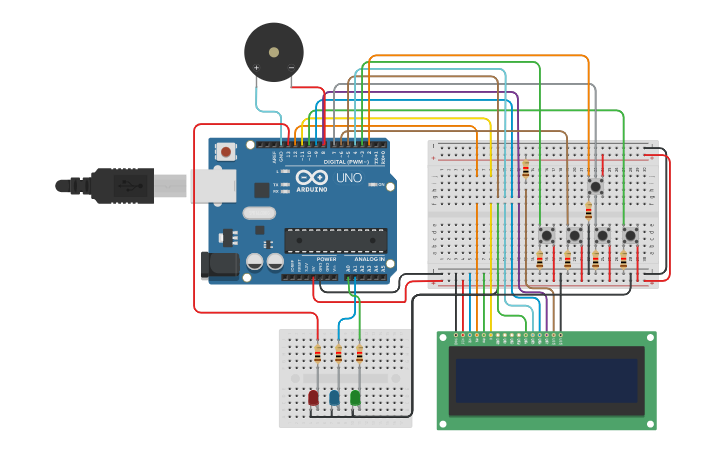 Circuit design Code Morse - Tinkercad