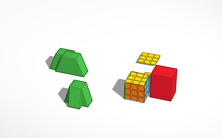 3D design rubik’s cube stickerless | Tinkercad