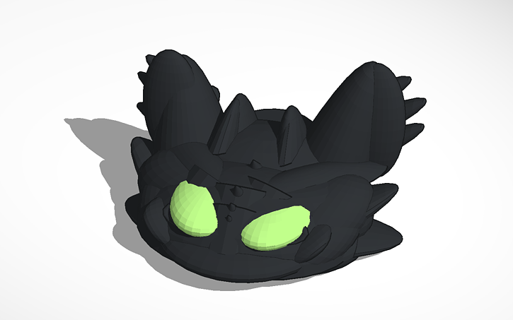 3D design Toothless (In Progress) - Tinkercad