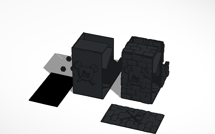 3D design Stone Castle Dice Tower + Dice Tower - Tinkercad