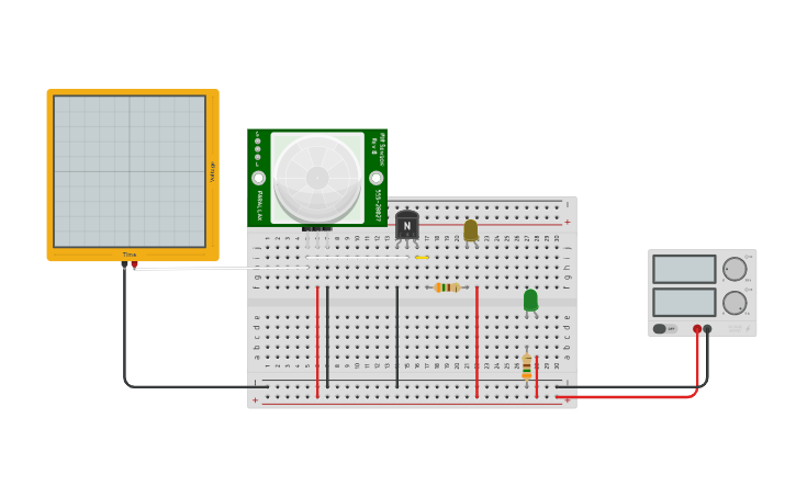 Circuit design Pir sensor | Tinkercad