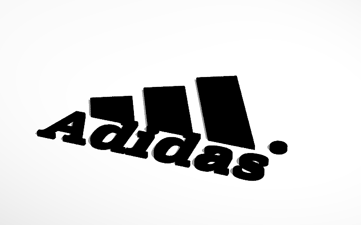 3D design adidas logo | Tinkercad