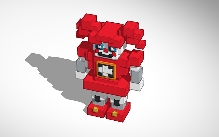 Correct Model Of 8 Bit Circus Baby All Credits Go To The Maker Of This Tinkercad Correct Model Of 8 Bit Circus Baby All Credits Go To The Maker Of This Tinkercad
