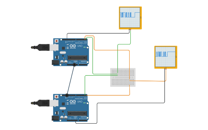 Circuit design Master-Slave - Tinkercad